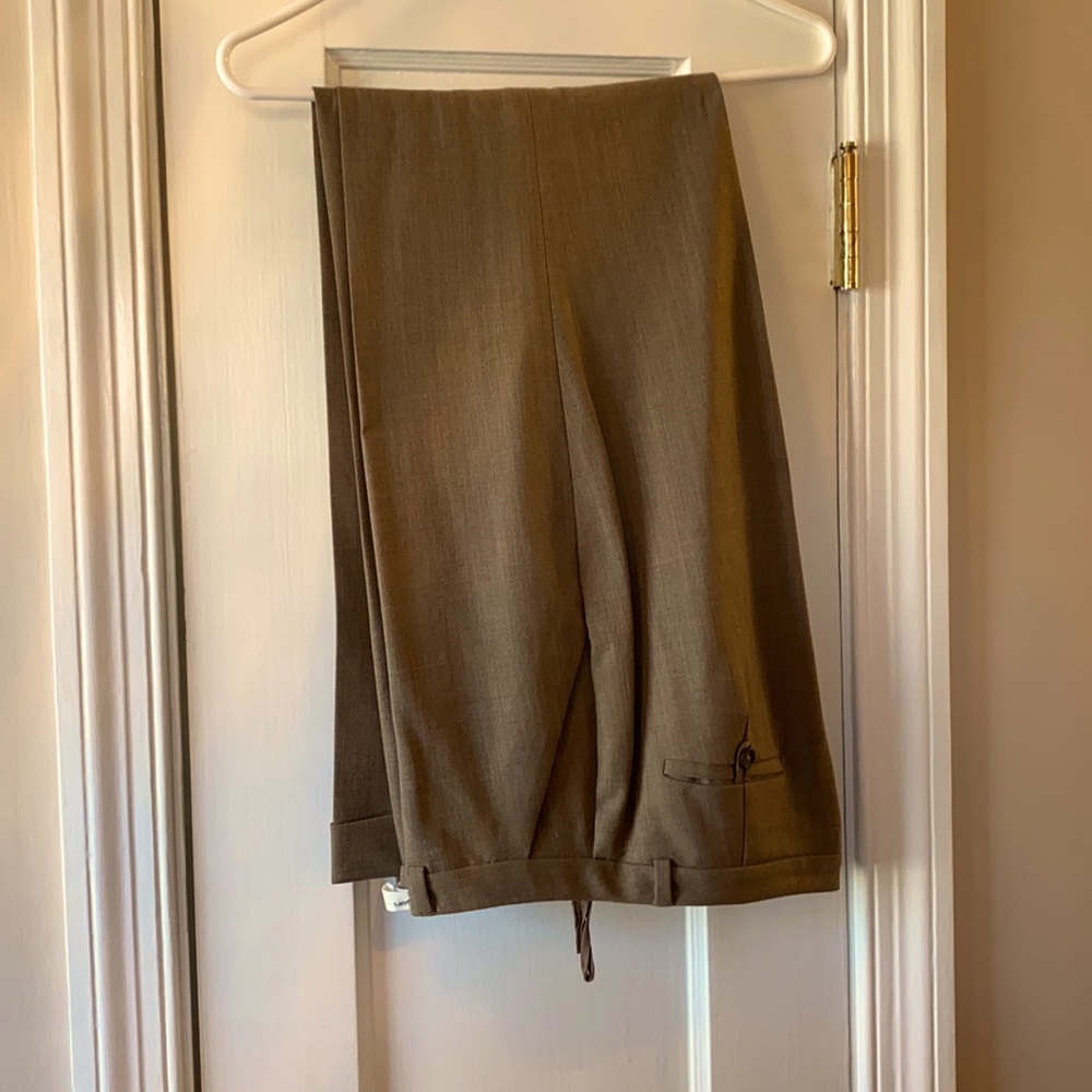 Banana Republic Stretch Cuffed Camel Slacks